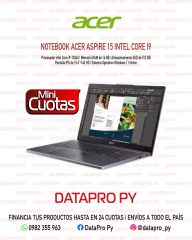 Notebook Acer Aspire 15 Intel Core i9